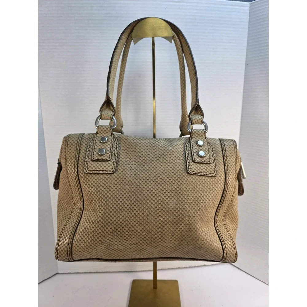 Vintage Fossil Marlow Cow Hide Leather with Sneak‎ Emobssed Satchel